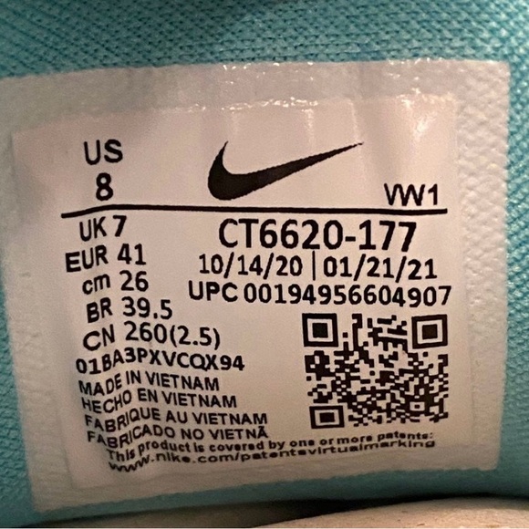 Nike React Infinity Pro Golf Shoes South Beach CT6620-177 Men’s 8 / Women’s 9.5 - Picture 11 of 12